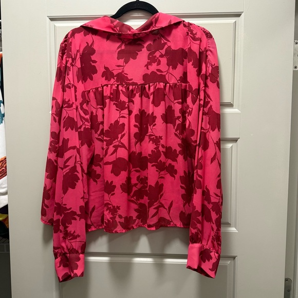 Lumiere Red Floral Button Down Shirt - Picture 3 of 7